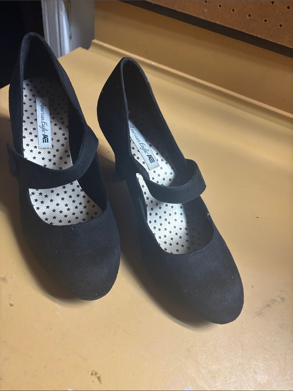 American Eagle Outfitters Black Mary Jane Heels with Strap
